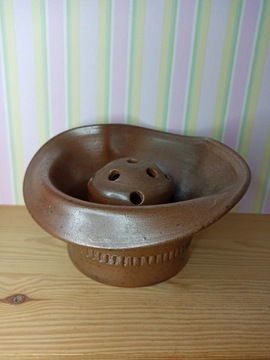 Stara ceramiczna ikebana PRL hortensja vintage