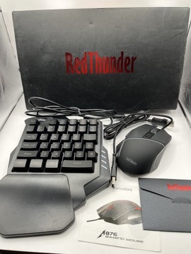 Red thunder zestaw gamingowy klawiatura myszka rgb