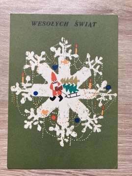 Teresa Wilbik  Wesołych Świąt pocztówka 