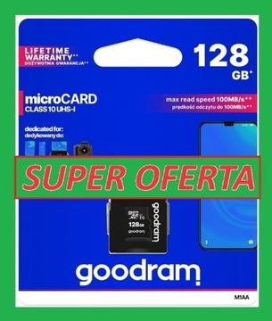 KARTA PAMIĘCI GOODRAM 128 GB MICRO SD  ADAPTER