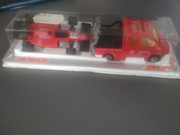 Majorette autko F1 laweta Transit Ford 