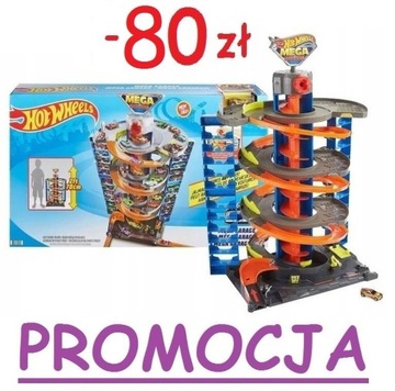 OGROMNY GARAŻ HOT WHEELS CITY ZESTAW MEGA 60 AUT