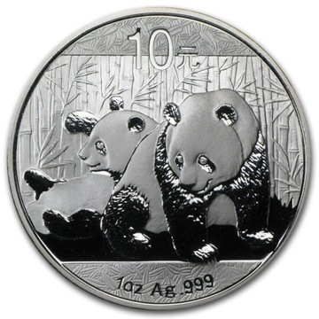 Moneta Srebrna Chińska Panda 2010 1 oz Ag
