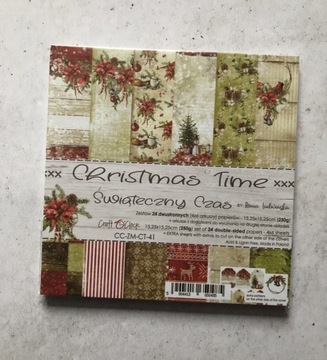 „Christmas Time” zestaw papierów 15x15 cm 250g