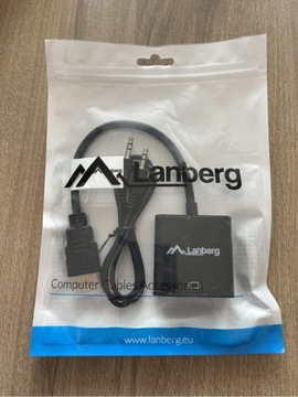 Przejściówka HDMI VGA audio Lanberg NOWA