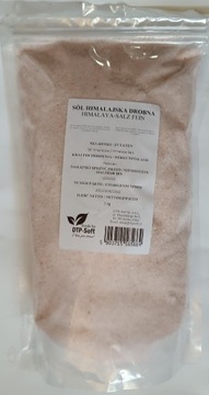 SÓL HIMALAJSKA 1kg DROBNA MIELONA RÓŻOWA NATURALNA