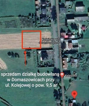 Działka budowlana 9,5 ara Domaszowice 