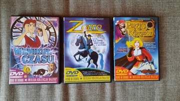 DVD Bajki: Wehikuł Czasu, Zorro, Piraci z Karaibów