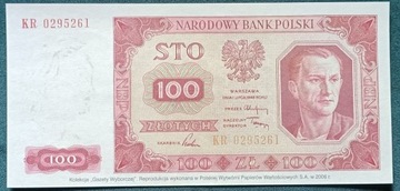 prl polska 100 zł 1948 reprodukcja PWPW 2006r