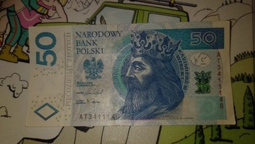 Banknot 50 zł. Kolekcjonerski.