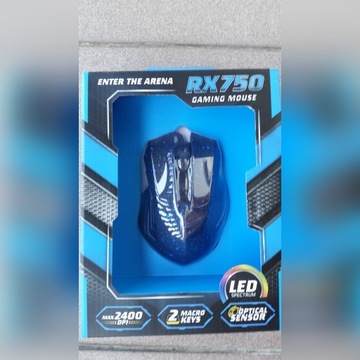 nowa gamingowa myszka optyczna rx 750 z LED usb