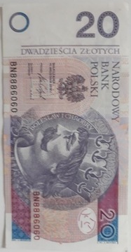 banknot 20 zł unikatowy numer