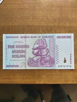 Zimbabwe 500 000 000  UNC 2008 