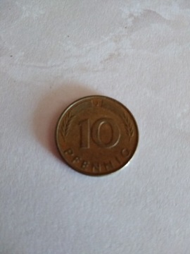 Moneta Niemcy 10 pfennig 1979