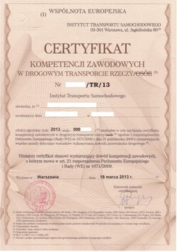 Certyfikat Kompentencji Zawodowych 