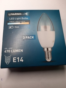 Żarówki LED E14 470 lumen.