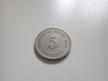 Niemcy 5 Pfennig Fenig 1900