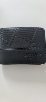 Portfel Męski czarny PULL&BEAR 11x9cm