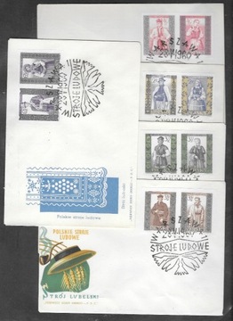 1012-1021,Stroje Ludowe A cięte znaczki