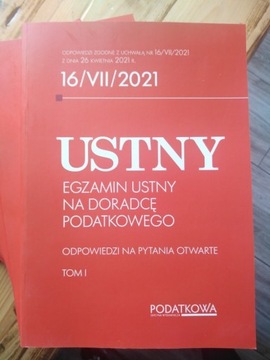 Egzamin ustny na doradcę podatkowego, tomy I - VII