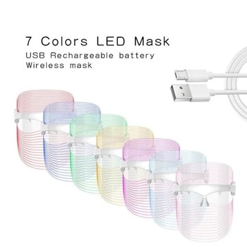 Maska LED odnowa twarzy regeneracja zmarszczki