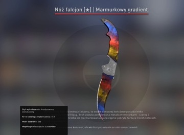 CS GO NÓŻ KNIFE Falcjon Marmurkowy Gradient FN