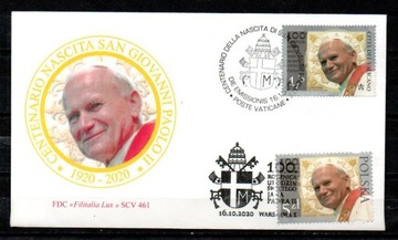 Wydanie wspólne - Watykan - Papież FDC