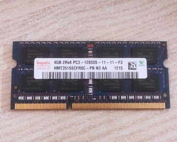 Pamięć RAM DDR3 4GB 2Rx8 PC3-12800S 11-11-F3
