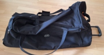 Czarna torba podróżna tekstylna 86 cm z rączką