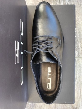 Męskie obuwie wizytowe marki Elite skóra,wyprzedaż