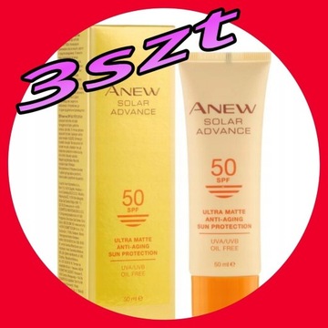 AVON ODMŁADZAJĄCY KREM DO TWARZY SPF50, 50ML. 3SZT