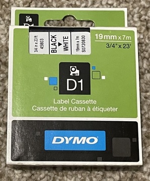 Oryginalna taśma DYMO D1, 19mm x 7m - 45803