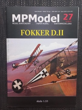 MPModel 27 Samolot Fokker D.II + LASERY