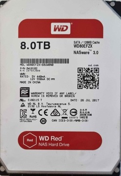 Dysk HDD WD Red 8TB 3,5" (WD80EFZX) 