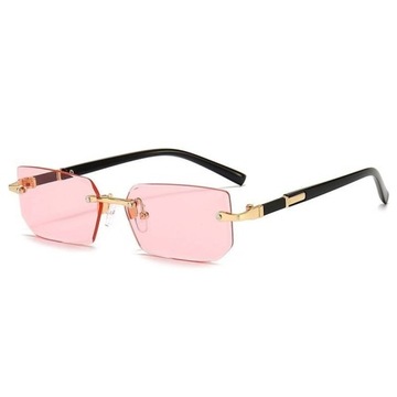 Okulary Przeciwsłoneczne Różowe Damskie Retro