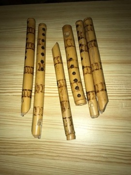 Drewniany flety, 6 sztuk