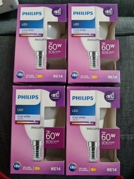 Philips LED E14 Cool White Żarówka Żarówki 7W