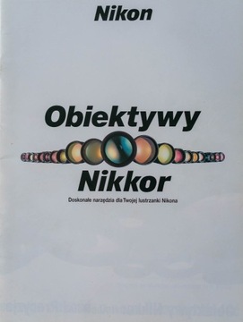 Prospekt obiektywy Nikon po polsku lata 90 