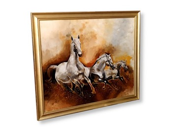 paioart - Obraz ręcznie malowany - konie