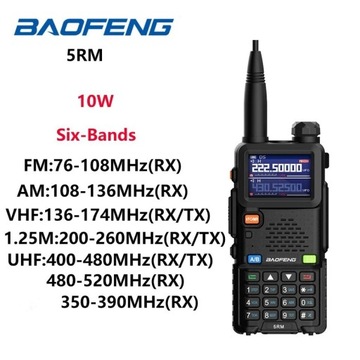 BAOFENG 5RM 10W 6-ZAKRESOWY 1.77" NOWY MODEL 2024!