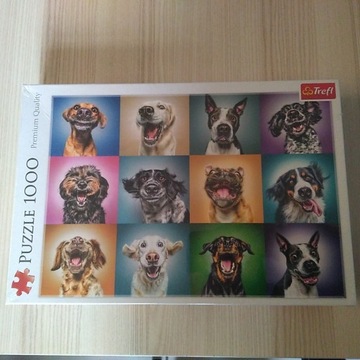Puzzle 1000 zabawne psie portrety Trefl