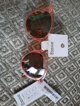 Okulary przeciwsloneczne rozowe H&M 