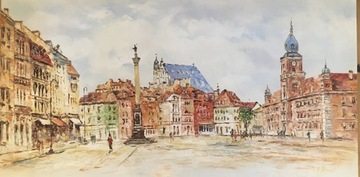 Obraz olejny-Stare Miasto Warszawa 