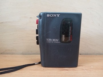 SONY TCM-353V Walkman Dyktafon reporterski głośnik kaseta Super OKAZJA 