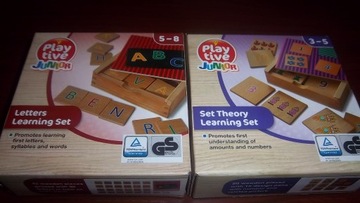 Drewniane gry edukacyjne alfabet i litery