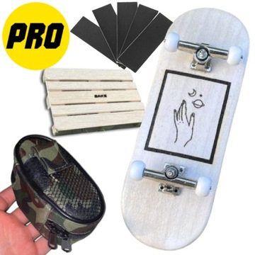 NOWY! Fingerboard Drewniany Zestaw PRO + POKROWIEC