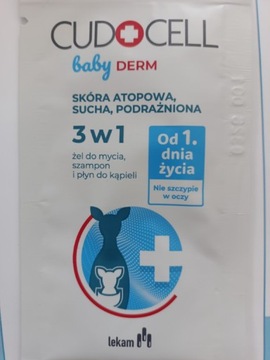 Cudocell baby derm  3w1 żel szampon płyn 20x4g