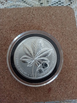 Liść Kasztanowca / Chestnut Leaf 1 oz 2021 Srebro 