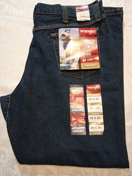 Wrangler Riggs WorkWear Nowe spodnie jeansy 38/30