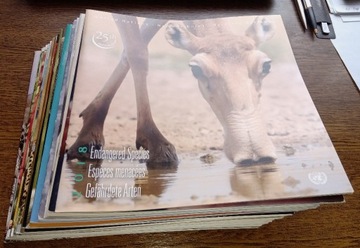 ONZ 1993-2018 - zagrożone gatunki, 24 foldery 